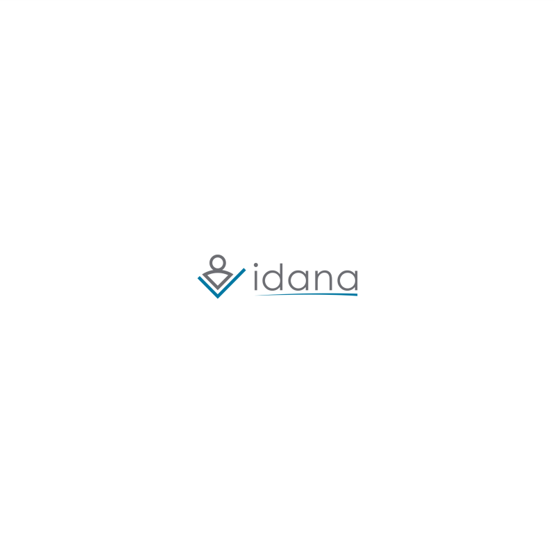 Schwarzes und blaues Logo von Idana