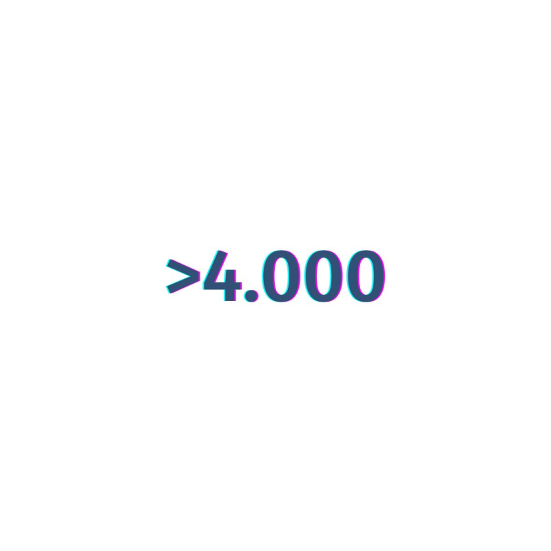 Blaue Zahl > 4.000