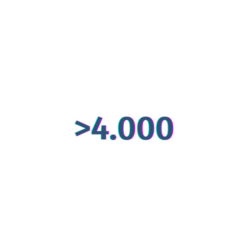 Blaue Zahl >4.000